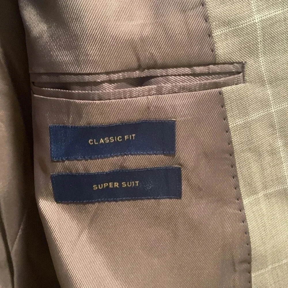 Stafford Men’s Blazer 50R Classic Fit Windowpane NWT